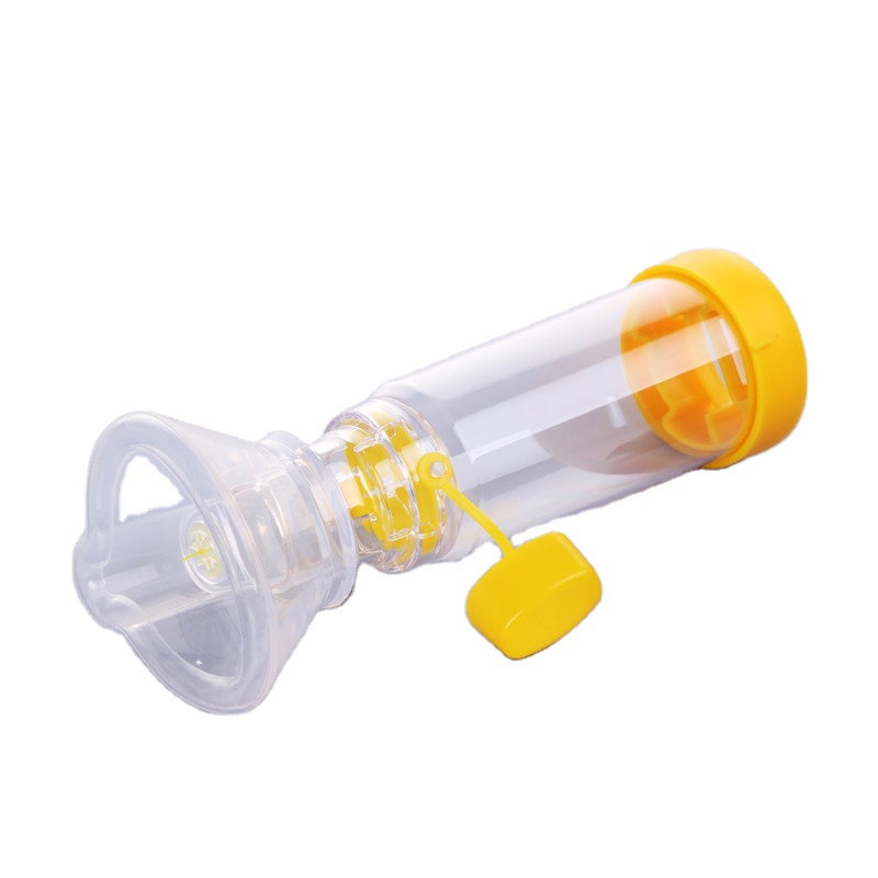Top sale spacer inhaler asthma medical aerosol chamber with silicone rubber